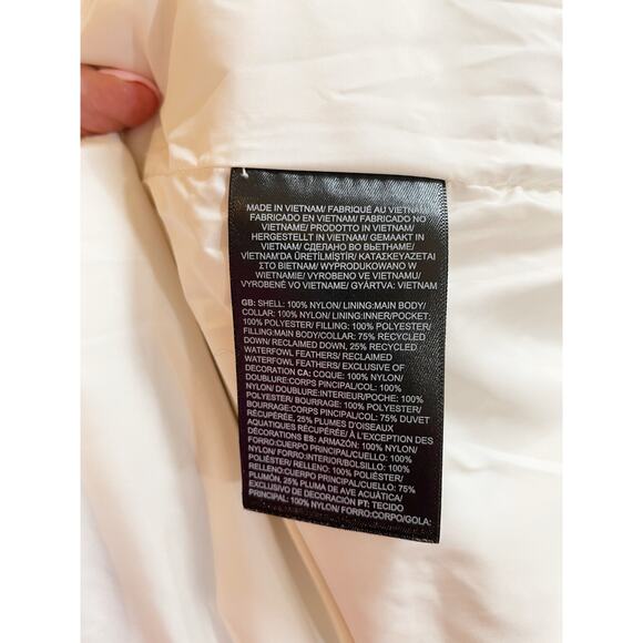 The North Face White Puffer Vest White Logo Medium - Picture 7 of 10